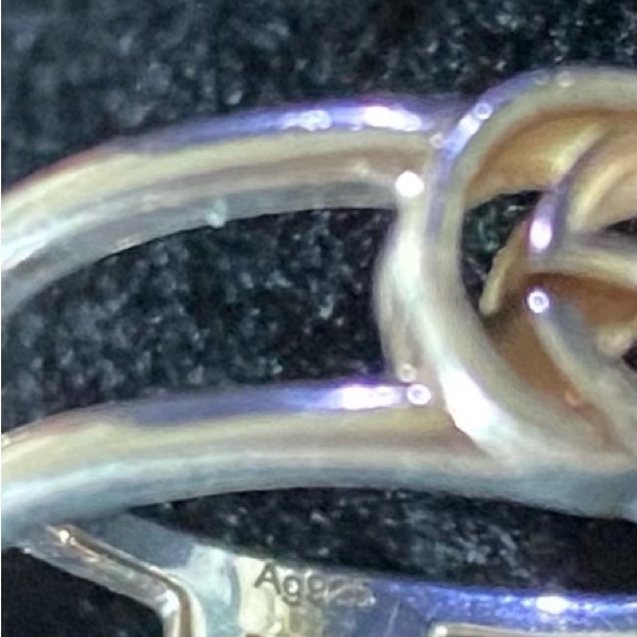 Gucci Interlocking GG Sterling Silver Ring Sz 6 EUC with lighted ring box $175 - Picture 4 of 9